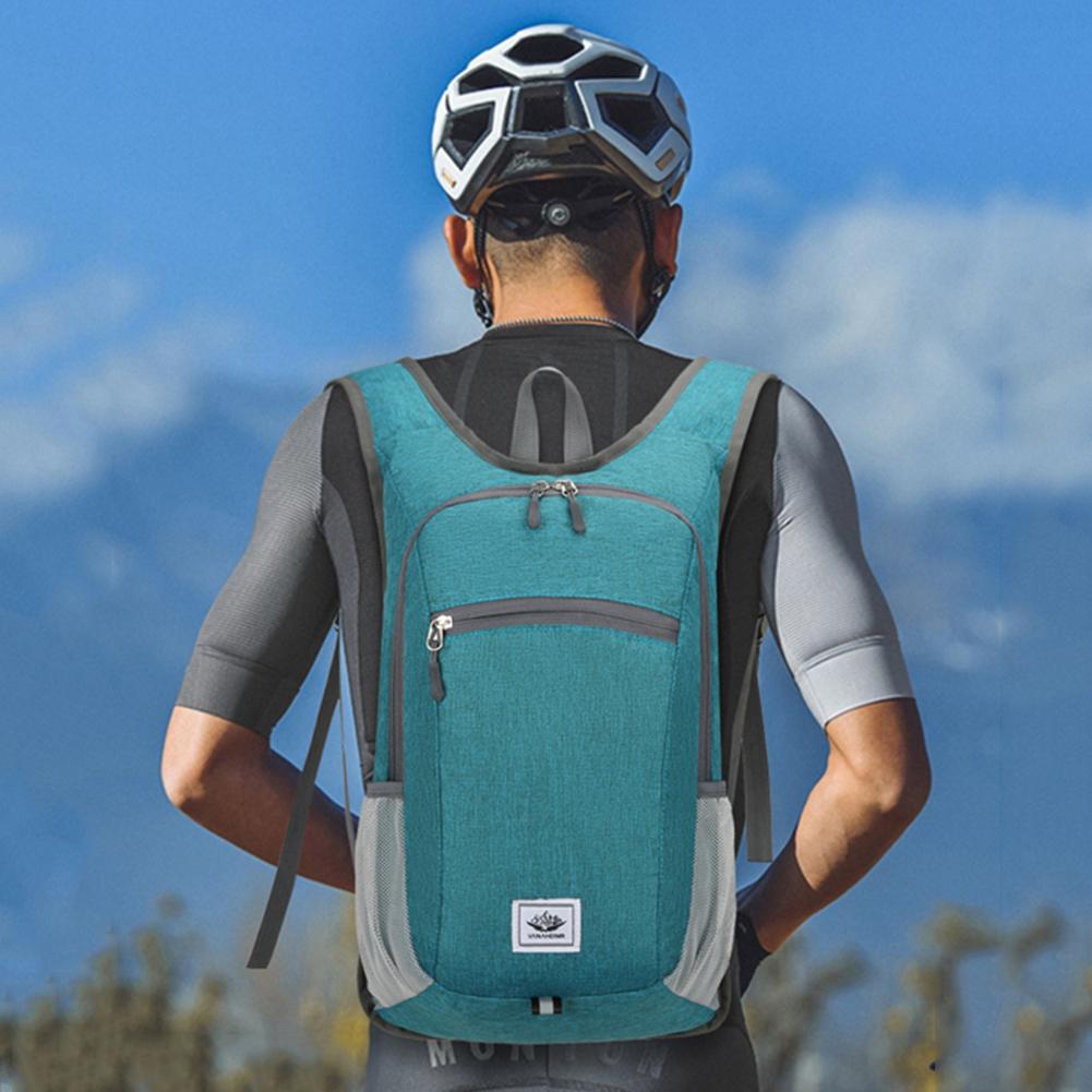 15L Portable Foldable Backpack Large Capacity Cycling Travel Daypack Water-Repellent Mountaineering Backpack For Outdoor Sports