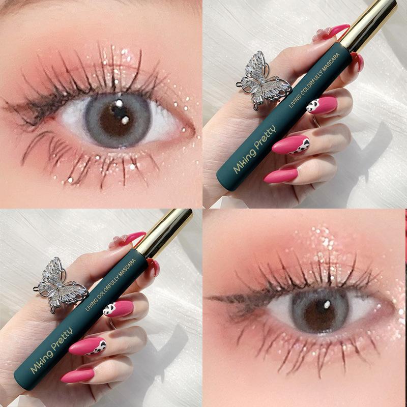 Mking Pretty Color Mascara For Women Waterproof Long Lasting Volumizing Fine Brush