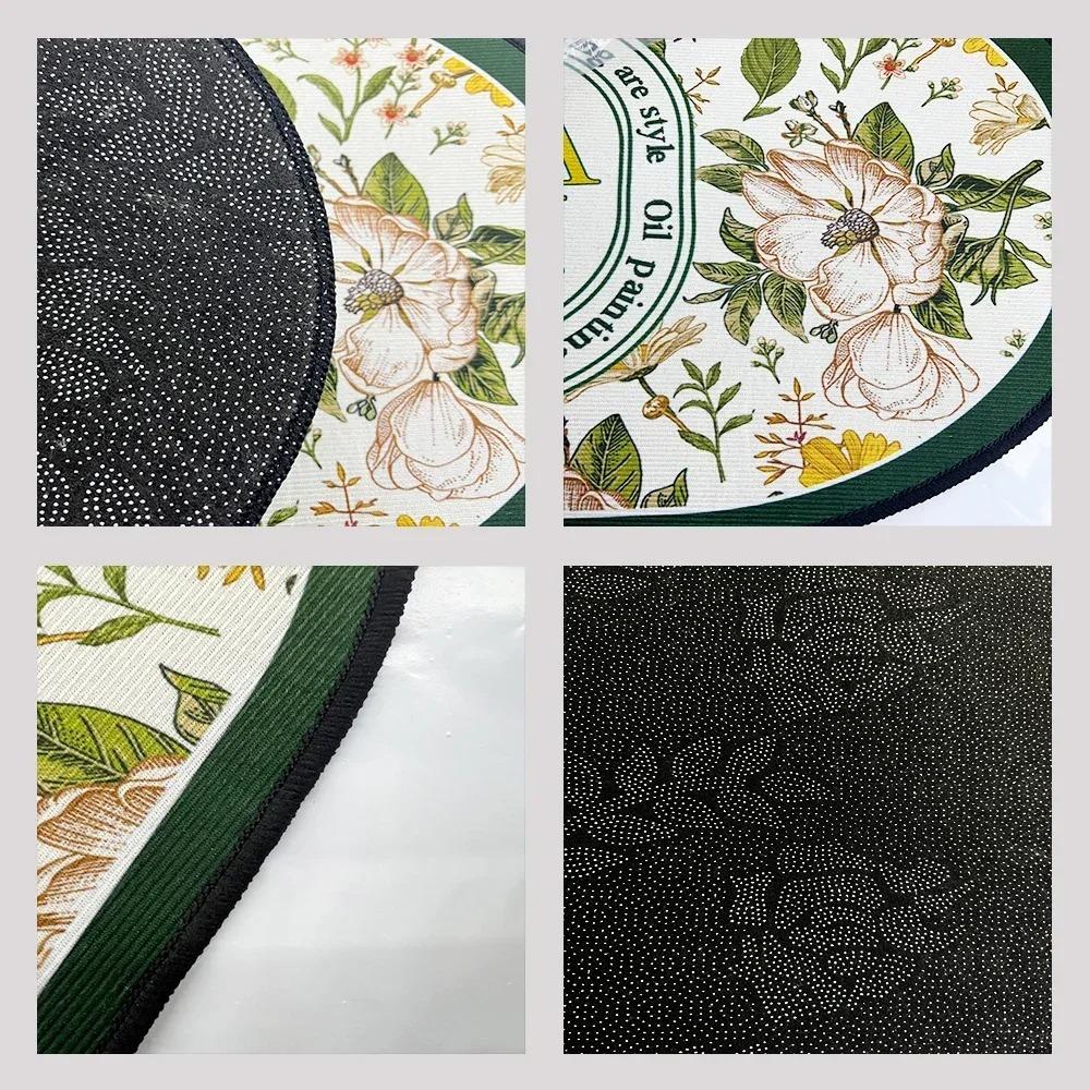 Kitchen Rug Waterproof Oilproof Kitchen Mat Printed Antislip Mat Soft Bedroom Corner Rug Living Room Large Floor Carpet Doormat
