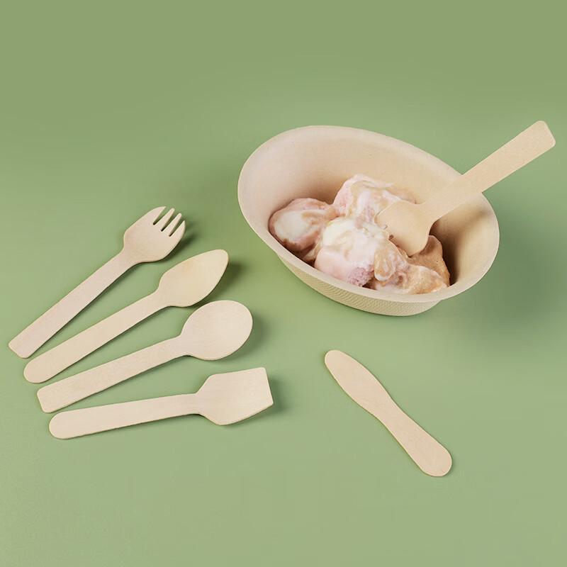 Disposable Wooden Ice Cream Spoons