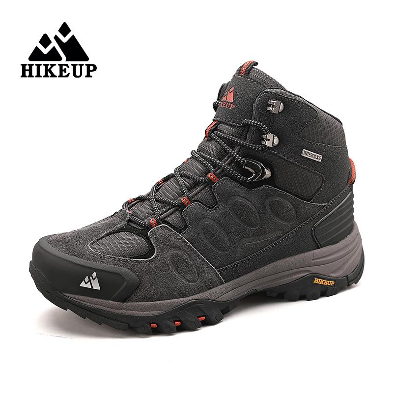High-Top Men Hiking Boot Winter Outdoor Shoes Lace-Up Non-slip Sports Casual Trekking Boots Man Suede Warm Shoes