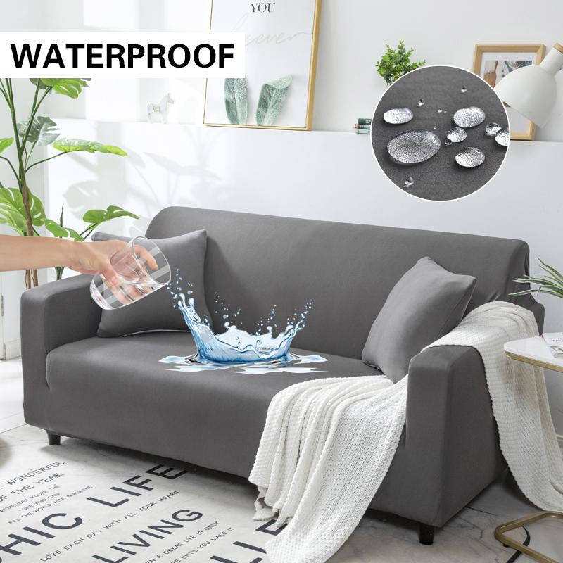 Waterproof Sofa Slipcover Stretch Couch Cover Pet Friendly Sofa Covers For Living Room Furniture Protector With Elastic Bottom
