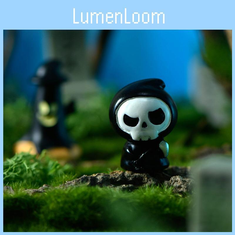 Resin Halloween Miniatures For Diy Crystal Ball Accessories Adorable Transparent Ghost And Pumpkin Decor