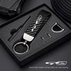 Car Carbon Fiber Style Keychain Microfiber Leather Key Chain For EV6 Sorento Niro Stinger Ceed Carnival K5 K9 Soul Cadenza Sfylr11