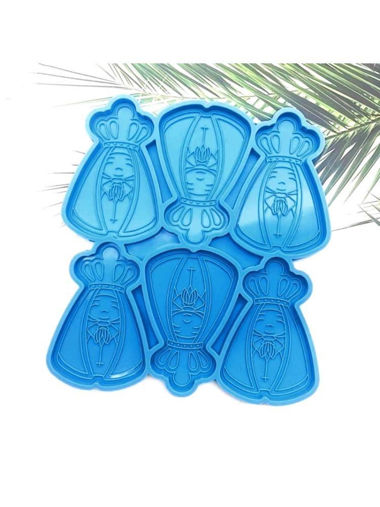 6 Cavities Silicone Resin Molds Ornaments Moulds Crafts Making Moulds King Shaped Silicone Material Hand-Making Tools