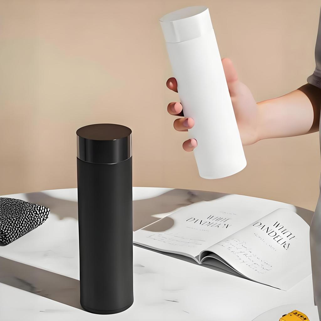 IOLOYU 500ml Thermos Stainless Steel Water Bottle, Easy to Clean, Stylish Coffee Water Bottle, Lightweight, Large Capacity, Insulated, Slim, Direct