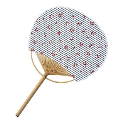 Leque Shikoku Uchiwa para Mulheres com Listras de Algodão, Fofo!