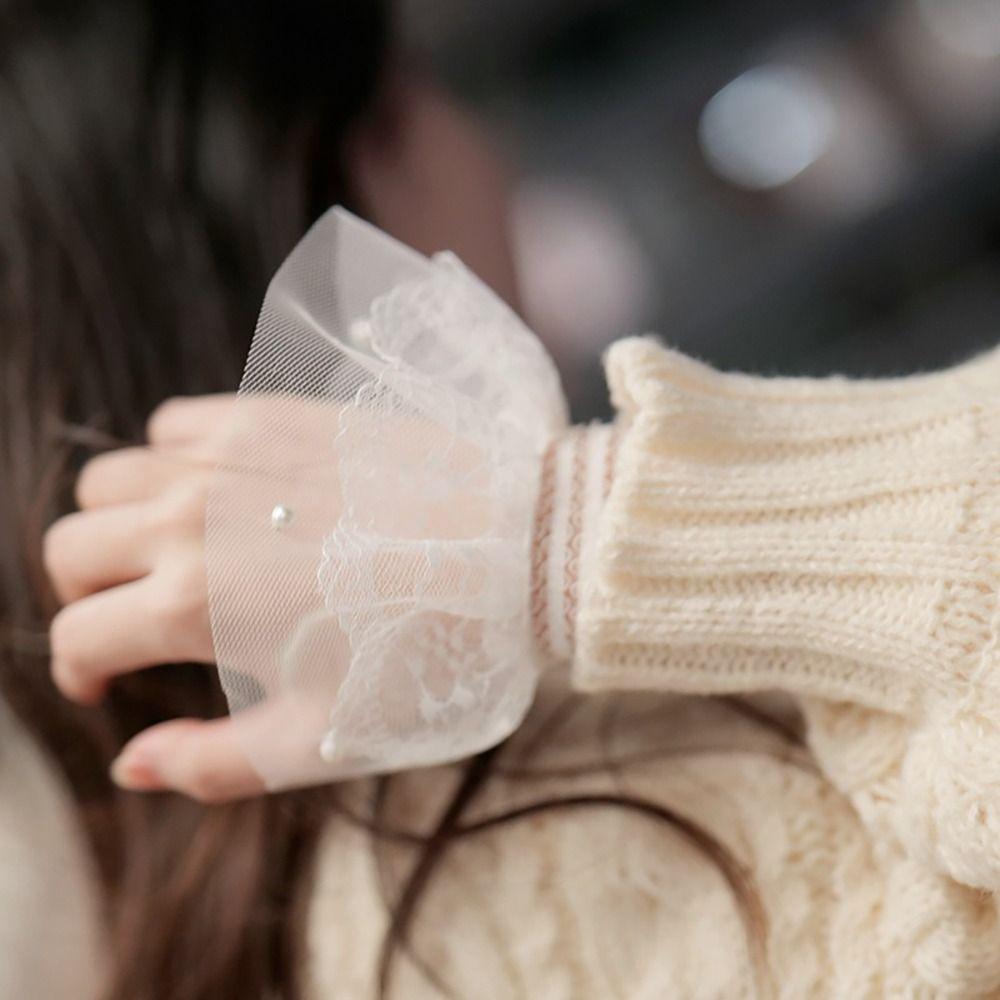 Lace Detachable Sleeve Cuffs  Lace Cuffs Scar Cover Fake Sleeve  Spring Autumn