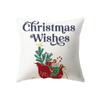 Merry Christmas Santa Claus Elk Print Pattern Cushion Cover Home Decoration Living Room Sofa Square Pillow Cover