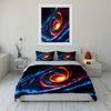 Galaxy Theme 3-Piece Set Multiple Sizes Kid'S And Adults' Bedroom Exquisite 3Pc Bedding Set, Gift