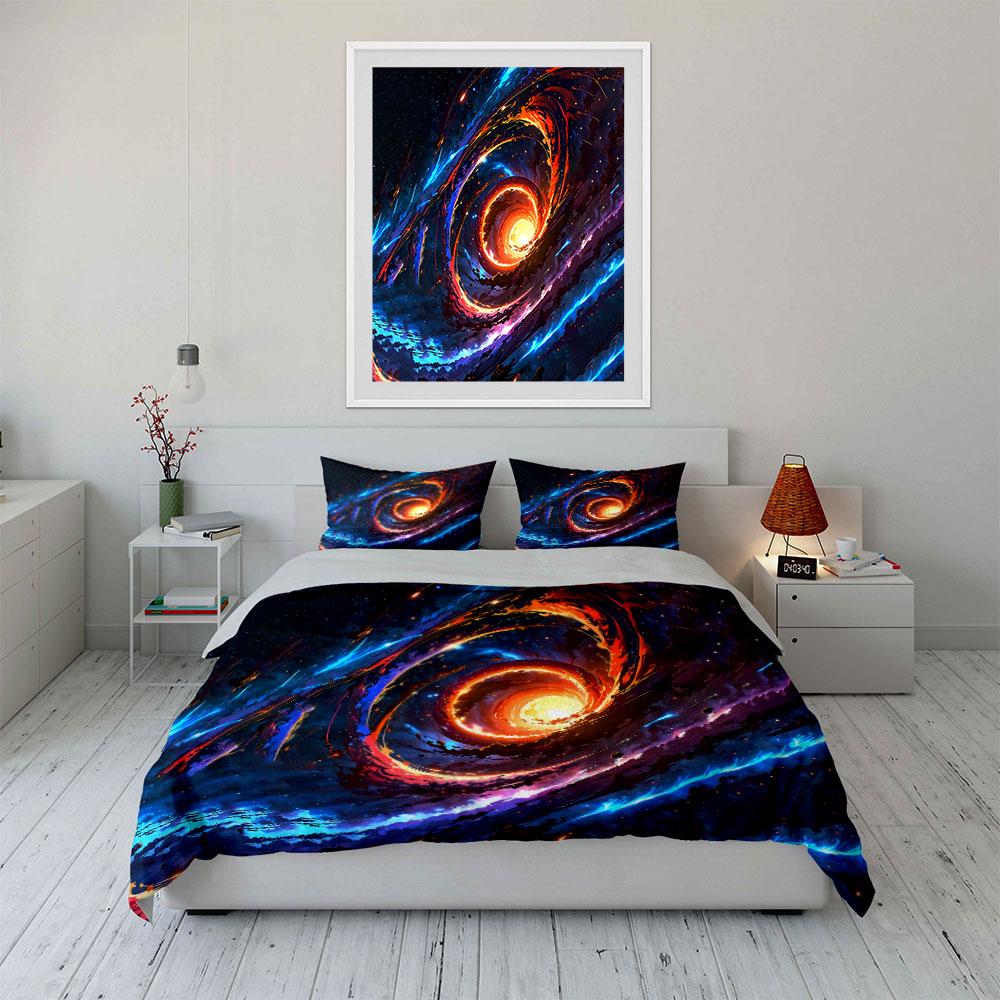 Galaxy Theme 3-Piece Set Multiple Sizes Kid'S And Adults' Bedroom Exquisite 3Pc Bedding Set, Gift