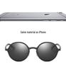 Óculos de Sol Masculinos Redondos Retrô Polarizados de Alumínio-Magnésio para Dirigir e Ciclismo 8552