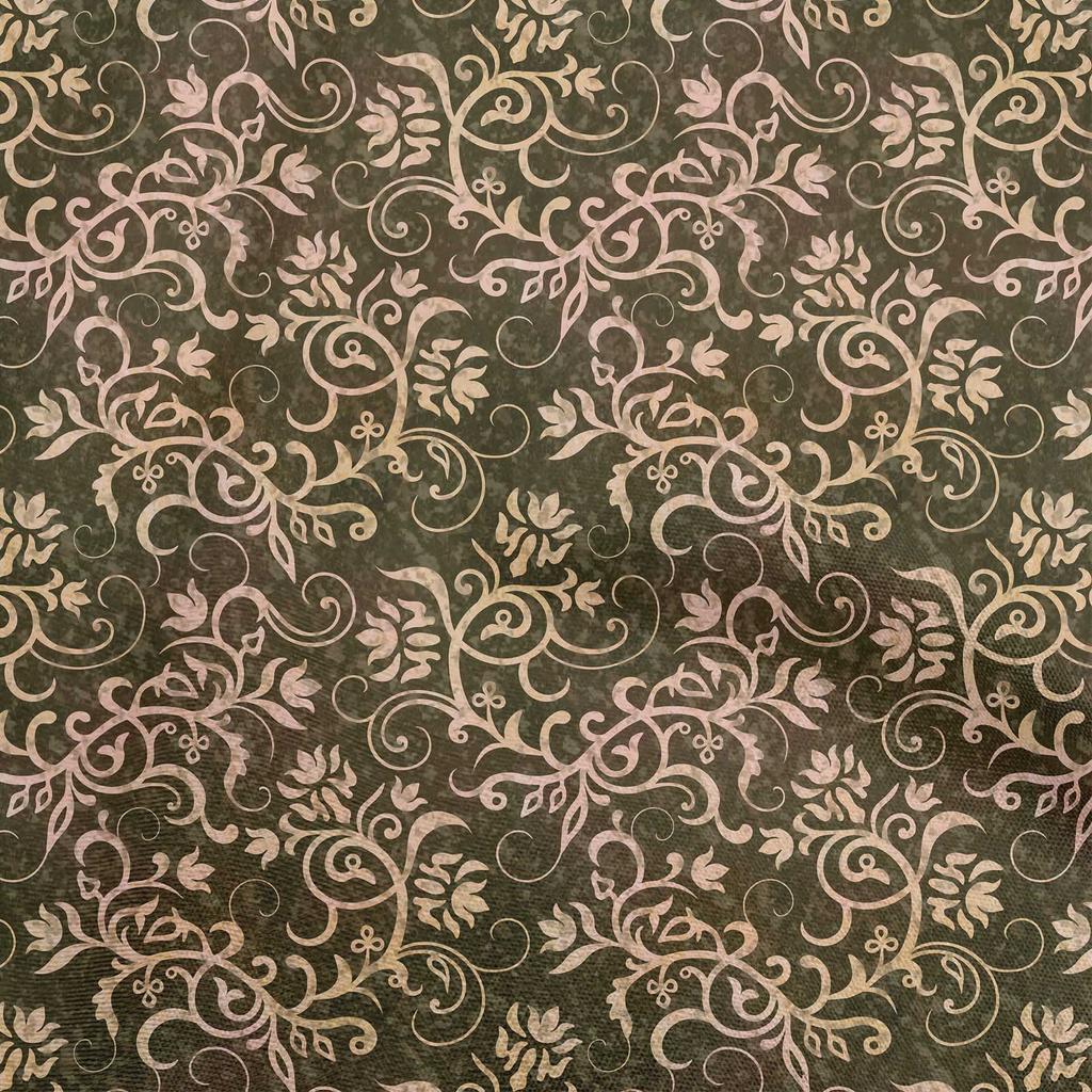 oneOone Cotton Flex Dark Olive Green Fabric Asian Batik Floral Fabric For Sewing Printed Craft Fabric By The Yard 40 Inch
