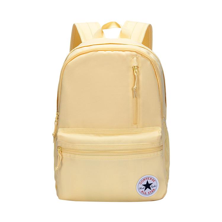 Converse Versatile Casual Sports Fashion Polyester Backpack Unisex Backpacks Banana-Yellow CV2613240GS-006 Plantain Yellow Cream