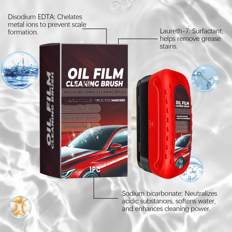 Car Oil Film Cleaning Brush Glass Polishing Agent Brush Auto Detailing Car Window Glass Cleaner Removing Oil Film Milk Car