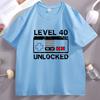 Level 40 Freigeschaltet Gamer T-Shirt Geburtstagsparty T-Shirt 40. Geburtstag Geschenk für Ihn Lustiges Geburtstags Gaming Tee Videospiel Kleidung
