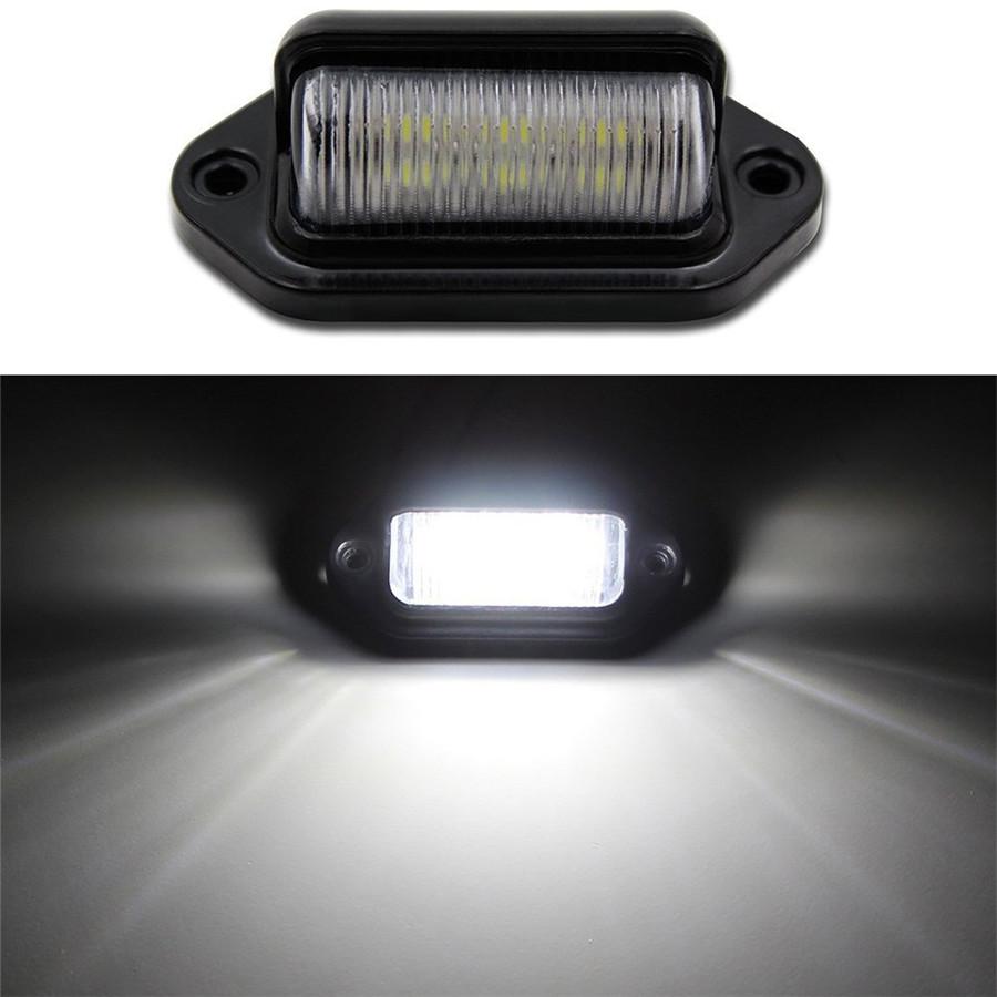 2 Pcs Car SUV Rear Mini License Plate LED Light Lamp 12V 6000K 1.8W Waterproof