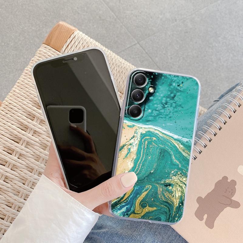 

М’який прозорий силіконовий чохол Marble для Xiaomi Redmi Note 13 14T 15 Samsung A55 A35 M35 S24 FE iPhone 15 Huawei Honor Camera Protective Shockproof Cover iPhone 15 Plus