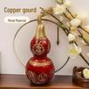 Brass Dragon-Head Gourd Ornament with Bagua Base for Wealth Attraction In Living Room Decor
