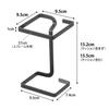 Yamazaki Corner Water Drain Net Holder Square Black W9.5×D9.5×H15.2cm Tower Triangular Corner Trash Bin 10206