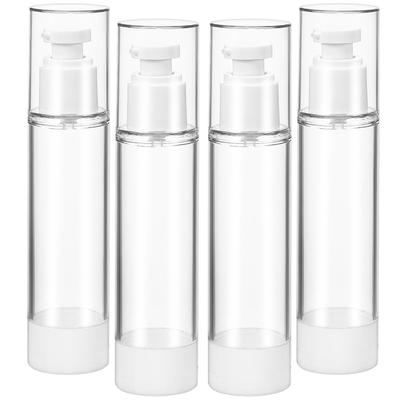 BESTOYARD Travel Pump Bottle, 100ml, Leak-Proof, Airless Refillable Container for Lotion and Emulsion, Clear Compact Size, Easy To Carry