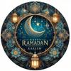 Ramadan Kareem Car Hanging Ornament Islamic Moon Decoration Tinplate Art Flexible Festive Gift