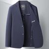 Completo Seersucker Elasticizzato Monostrato Primavera Estate da Uomo Versione Coreana Slim Fit Senza Stiro Casual Giovane