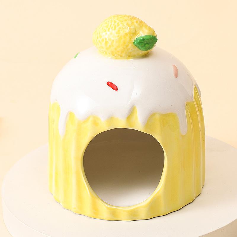 

Серия «Десерт» Керамический домик для хомяка Клетка для мелких животных Ландшафтные принадлежности Аксессуары для крыс Дом для карликовой мыши Бурундука