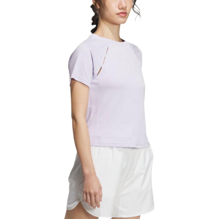 Adidas Sportswear Tee Women Tops Light-Purple IY0726