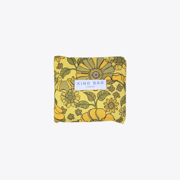 [KINDBAG] Yellow Retro Flower Reusable Medium