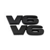2x Black Metal V6  Emblem 3D V-6 Engine Bagde Car Fender Sticker Sport Decal
