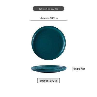 Abay Round Ceramic Dinner Plate Set