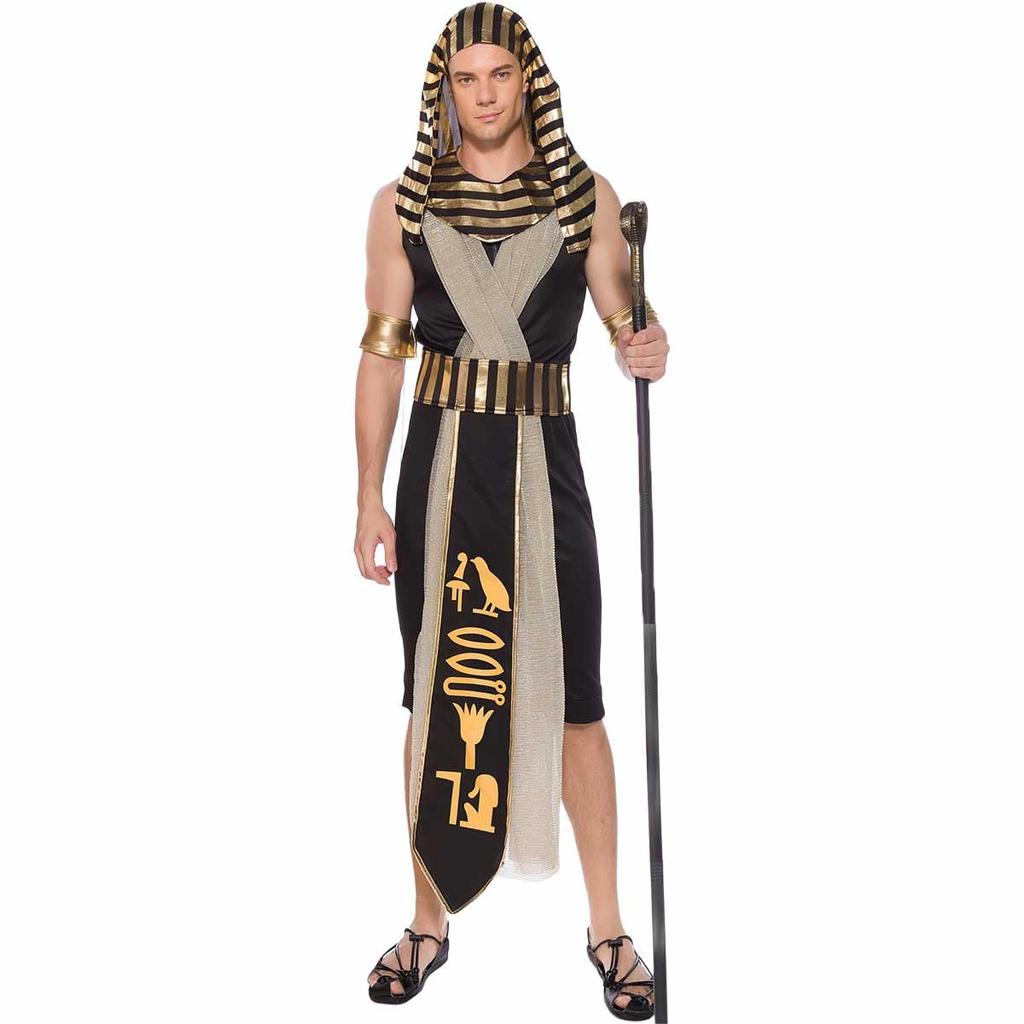 [monoii] Halloween Egyptian Cosplay Pharaoh Costume Tutankhamun Costume Arabic Royalty King Costume