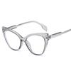 Women Cat Eye Optical Eyeglasses Blue Light Blocking Prescription Glasses Retro Fashion Contrasting Flat Light Eyewear