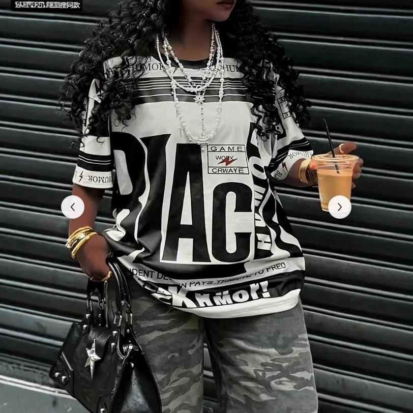Women's Short Sleeve Graphic Print Casual T-Shirt in Multiple Colors