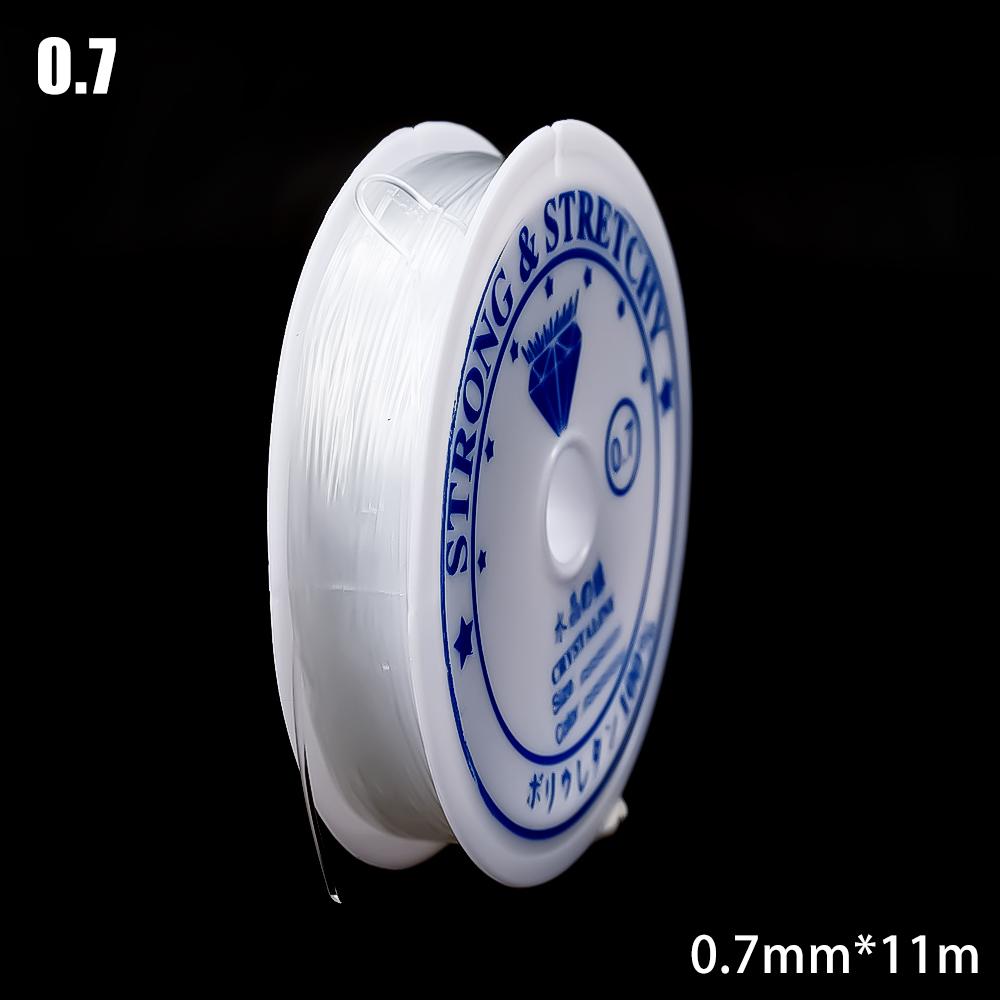 100m Starkes Elastisches Kristall-Perlenfaden-Kordel Schmuckherstellung Halskette Armband DIY Perlen-Schnur Dehnbar Dicke 0,4-1mm