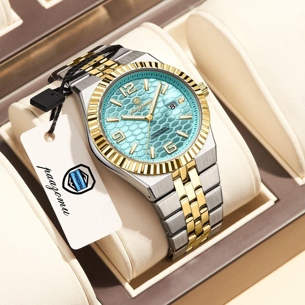 Luxury Business Men Wristwatch Waterproof Luminous Date Military Man Watch Stainless Steel Fashion Men's Quartz Watches