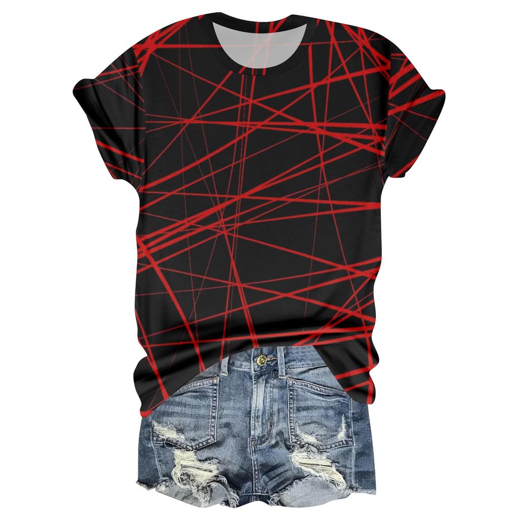 Dámské ležérní tričko s kulatým výstřihem a krátkým rukávem s halloweenským potiskem