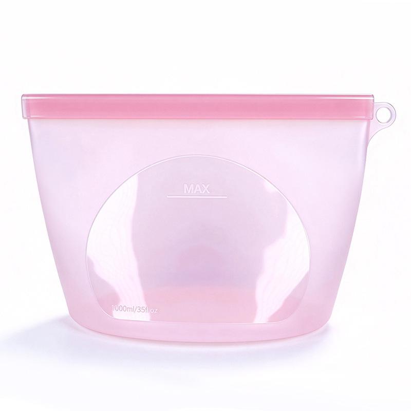 Sealed silicone fresh-keeping bag Household refrigerator Milk storage bag Food storage bag Self-sealing food bag Kitchen fresh-keeping bag box