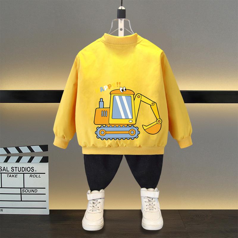Spring Autumn Baby Boys and Girls Jacket Fashion Cartoon Bear Pattern Kids Windbreaker Coats For Children Outerwear Clothing 2-12Year