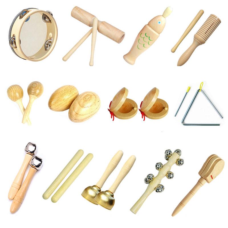 Rattles Wooden Baby Toys Grasp Play Game Teething Kids Toy Bed Bell Sand Hammer Educational Toy Musical Instruments For Children