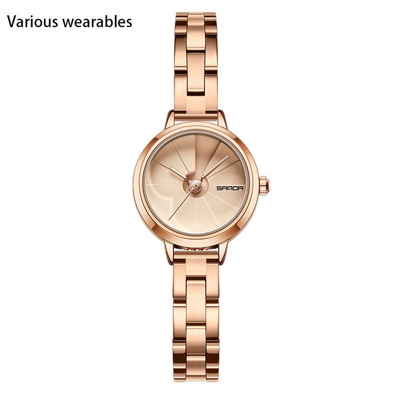 

Женские кварцевые часы Simple Creative Belt Compact Hundred Mesh Belt Водонепроницаемые женские часы для студентов