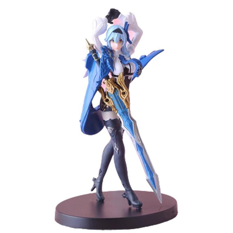 

Genshin Impact Eula аниме фигурку игрушки манга периферийные украшения автомобиля фигурки из ПВХ Коллекционная модель игрушки кукла подарок