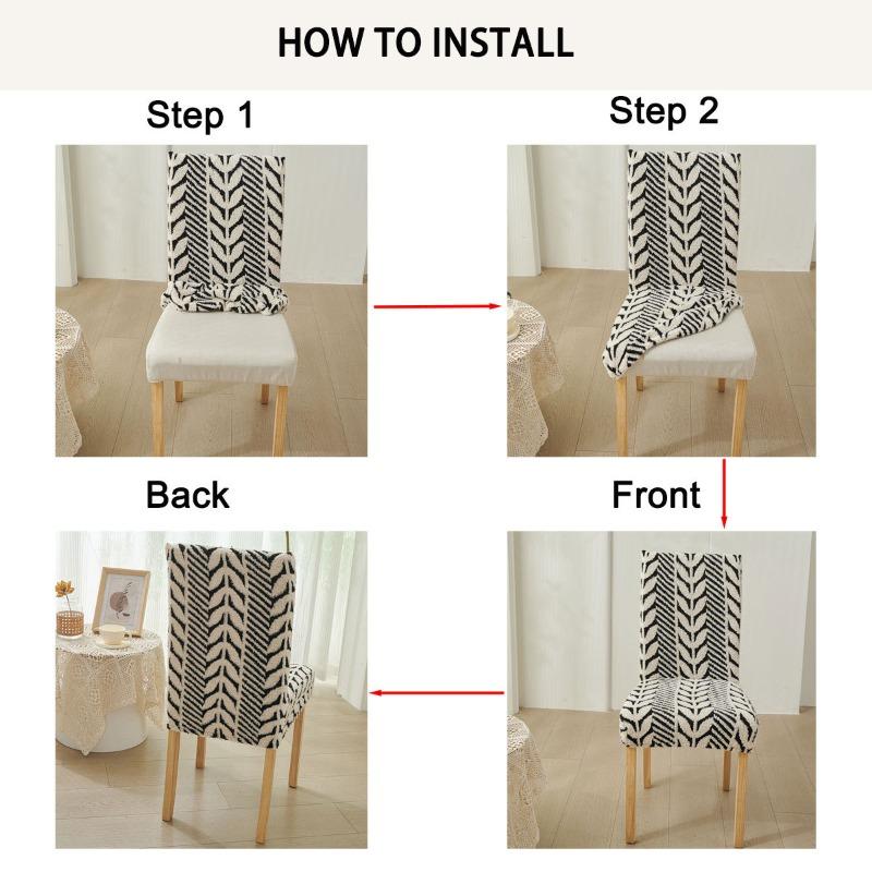 Jacquard Chair Cover Thickened Soft Comfortable Integrated Backrest Elastic Chair Cover Warm Durable Home Dining Cover Protector