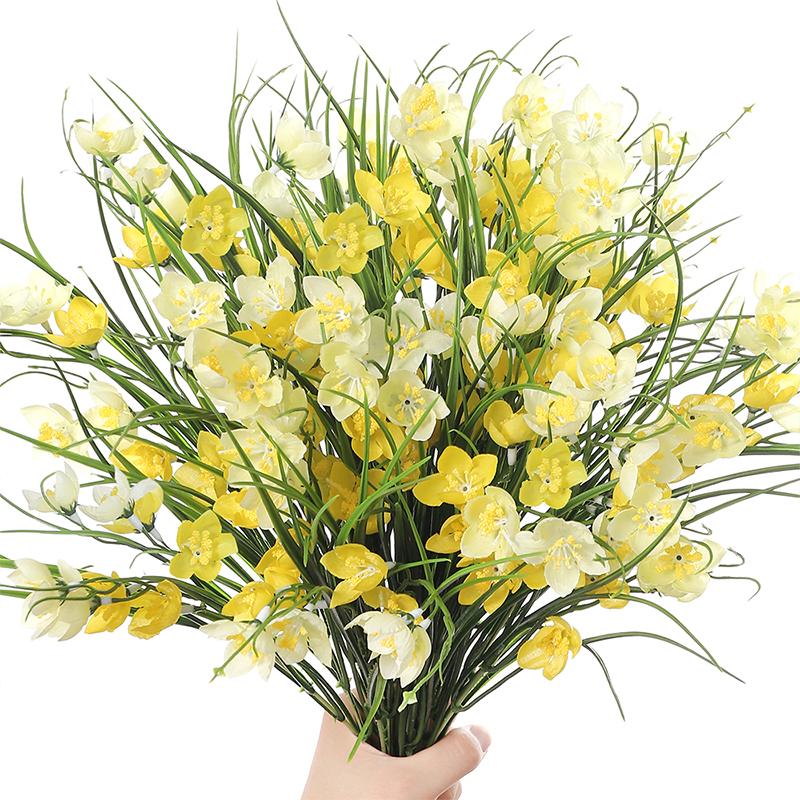 

Artificial Magnolia Bouquet 39cm Fake Flowers for Indoor Home Room Decor Garden Wedding Decora Outdoor Vase Flower Arrangement 23x39cm жёлтый