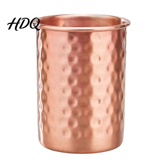 Eco-friendly Reusable Cup Hammered Stainless Steel Cup with Stable Base Durable Drinking 1pc