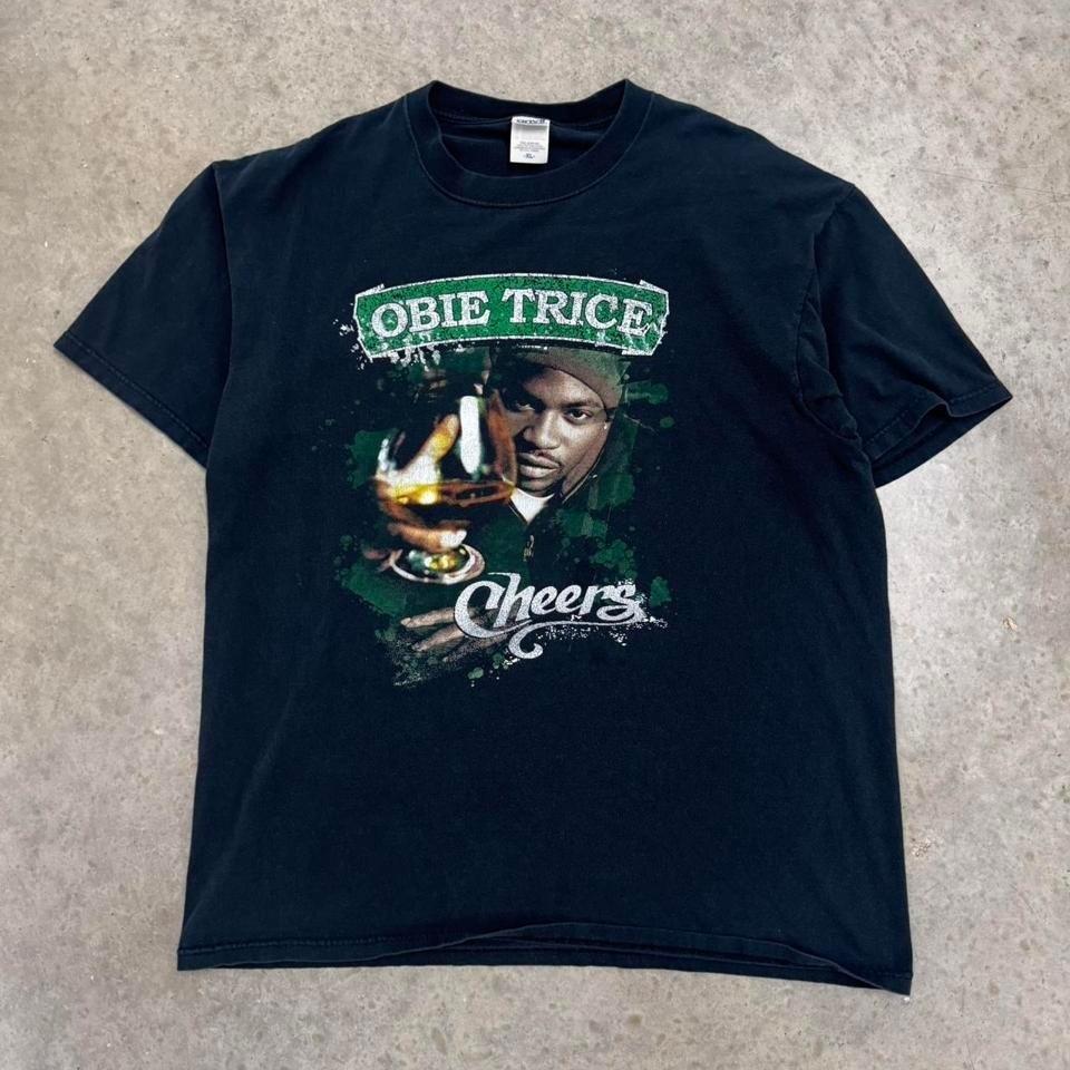 Vintage Y2K Obie Trice Cheers D12 Rap Hip Hop Promo Black Mens Xl Unisex T-Shirt XL