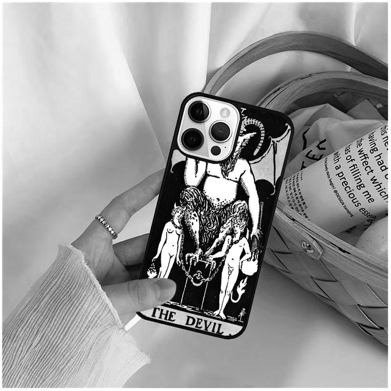 Tarot Cards The Devil Phone Case For iPhone 17 Air 16 15 14 11 12 13 Pro  MAX Plus coque Cover Shell