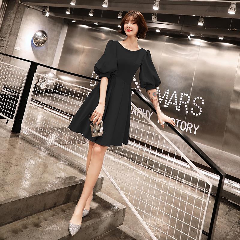 

Daily small dress fairy dream thin dress aura evening dress new fashion short XXL чорний