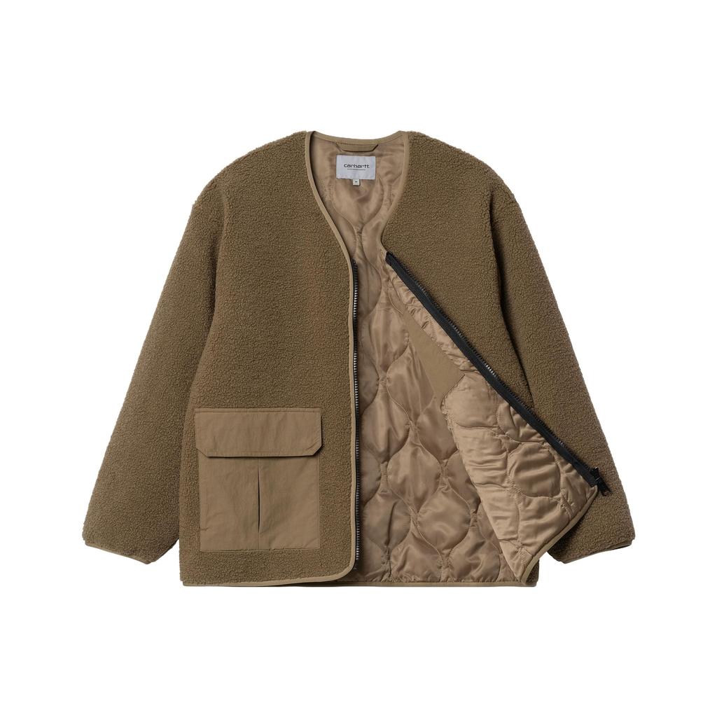 Carhartt WIP Suede Zip V-Neck Panel Pocket Jacket Men jackets I032244-1CM-XX